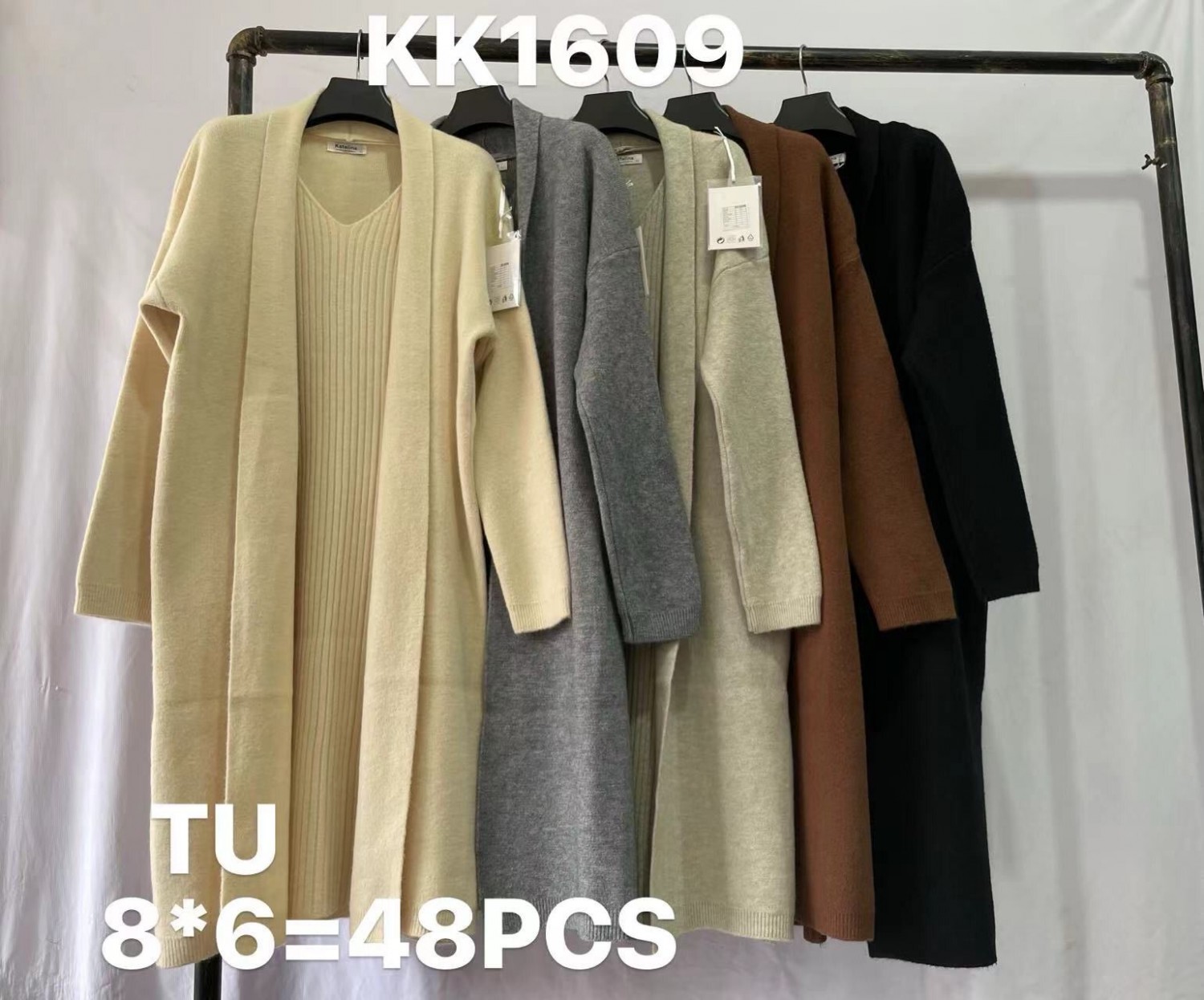 KK1609 - Women’s Long Knit Cardigan
